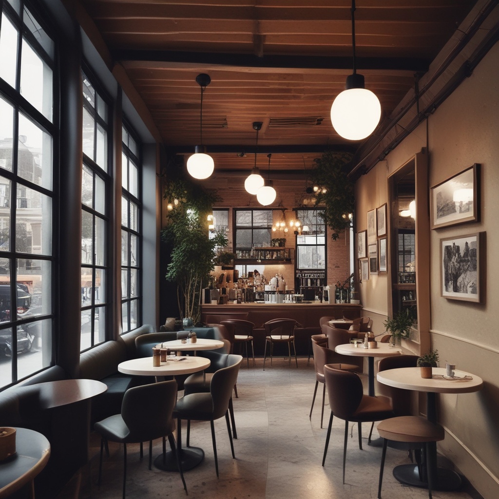 Chic cafe interior